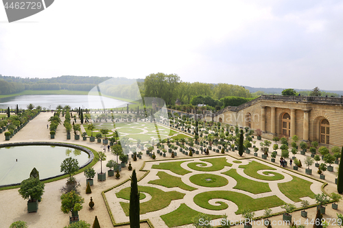 Image of The famous gardens of the Royal Palace of Versailles near Paris