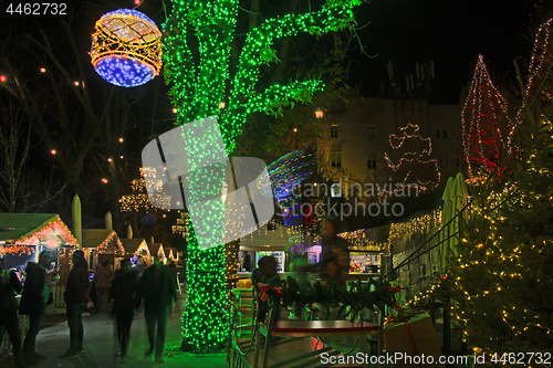 Image of Advent in Zagreb - Night view from the Strossmayer Promenade at 