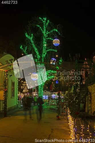 Image of Advent in Zagreb - Night view from the Strossmayer Promenade at 