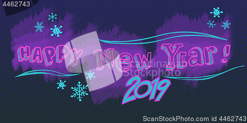 Image of Happy new year 2019 background