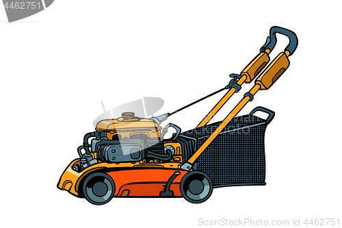 Image of lawnmower mower lawn mower trimmer. isolate on white background