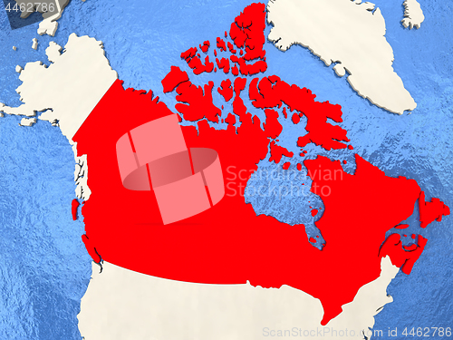 Image of Canada on map