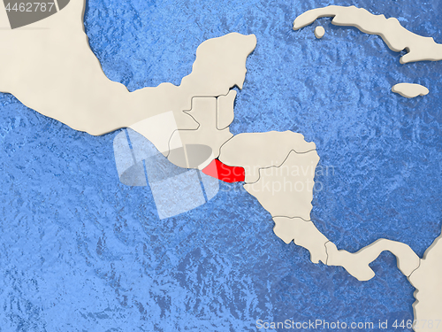 Image of El Salvador on map