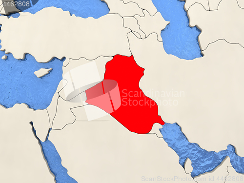 Image of Iraq on map