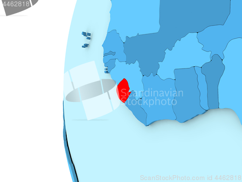 Image of Sierra Leone on blue globe