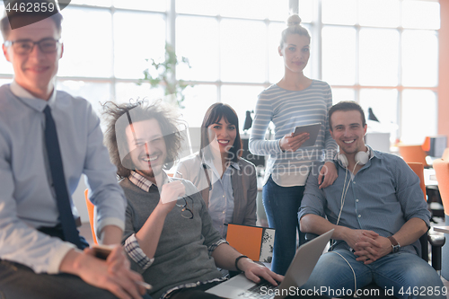 Image of Portrait of a business team At A Meeting