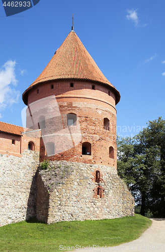 Image of Tower of the Trakai Castle near Vilnius