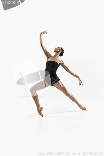 Image of Aerobics fitness woman exercising isolated in full body.