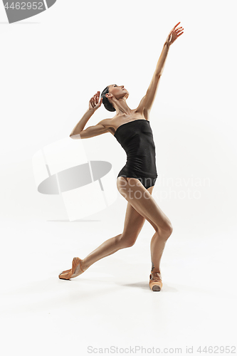 Image of Aerobics fitness woman exercising isolated in full body.