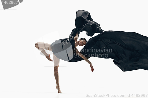 Image of Aerobics fitness woman exercising isolated in full body.