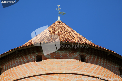 Image of Tower roof of the Trakai Castle near Vilnius