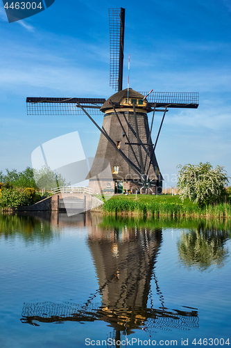 Image of Windmills at Kinderdijk in Holland. Netherlands