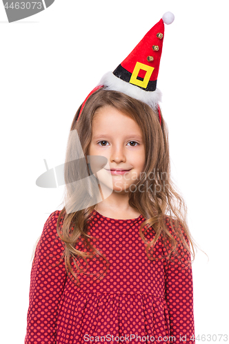 Image of Portrait of little Christmas girl