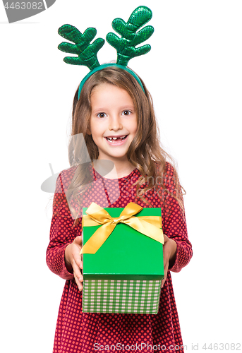 Image of Portrait of little Christmas girl