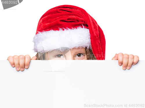 Image of Portrait of little Christmas girl