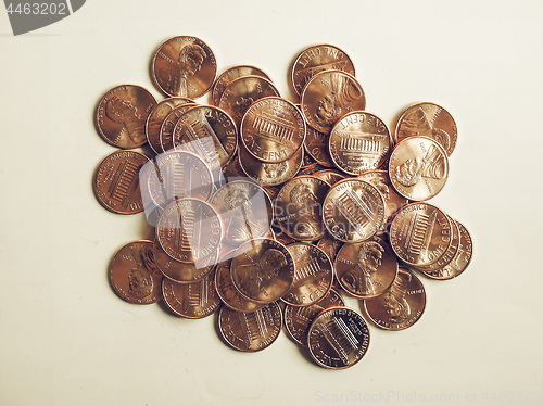 Image of Vintage Dollar coins 1 cent