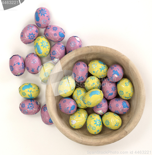 Image of Colorful chocolate easter eggs