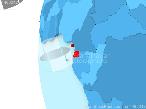 Image of Equatorial Guinea on blue globe