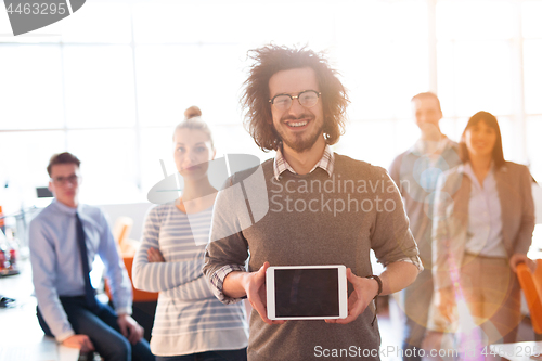 Image of Group of successfull business group meeting