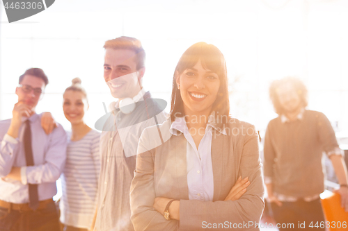 Image of Group of successfull business group meeting