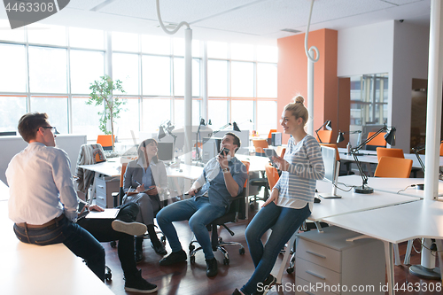 Image of Young Business Team At A Meeting at modern office building