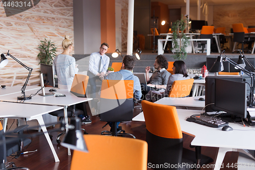 Image of Young Business Team At A Meeting at modern office building