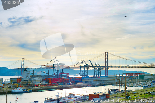 Image of Lisbon port overview. Portugal