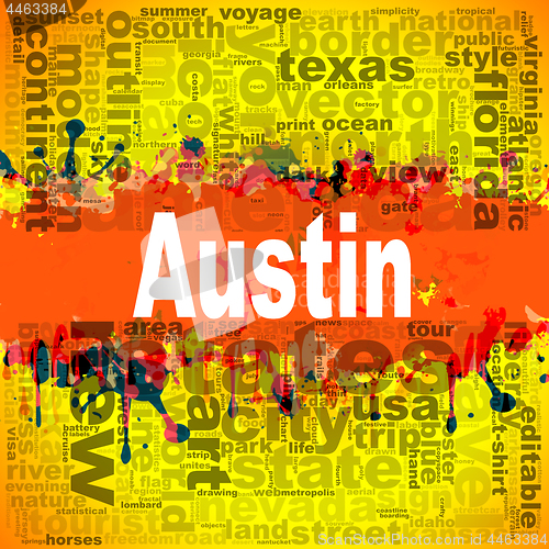 Image of Austin word cloud design