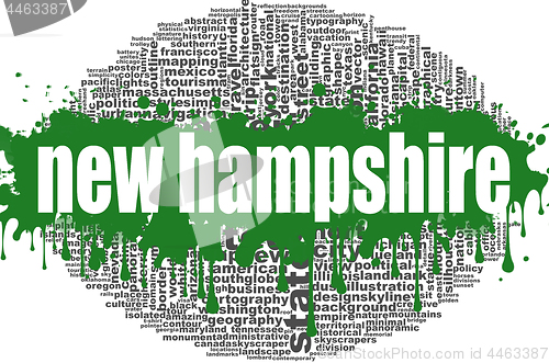 Image of New Hampshire word cloud design