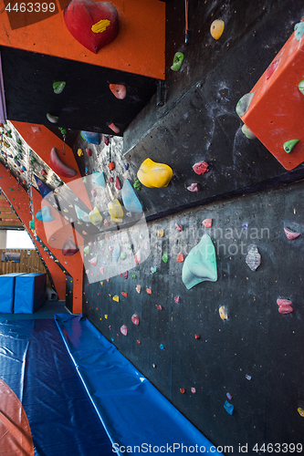 Image of Colorful climbing modern gym