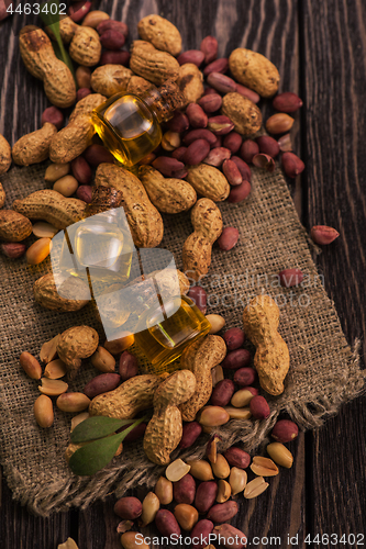 Image of Natural peanut with oil in a glass