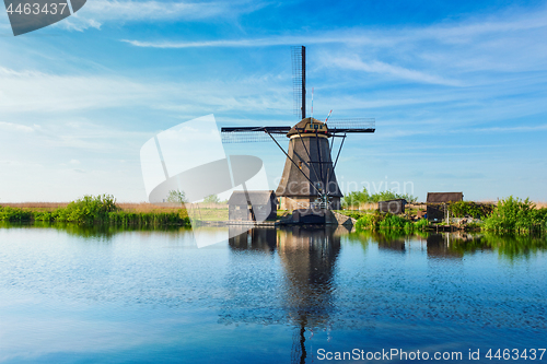 Image of Windmills at Kinderdijk in Holland. Netherlands