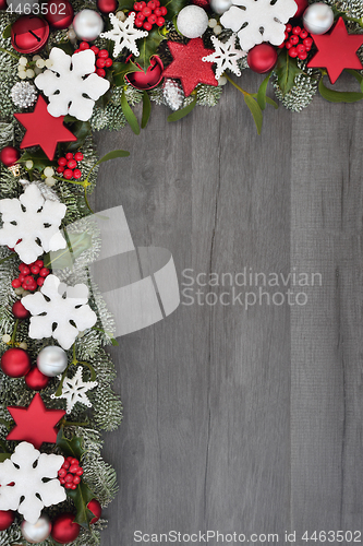 Image of Festive Christmas Background Border