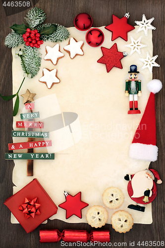 Image of Christmas Blank Letter or Invitation