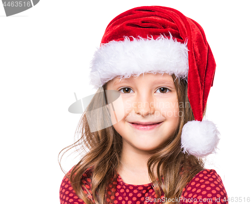 Image of Portrait of little Christmas girl