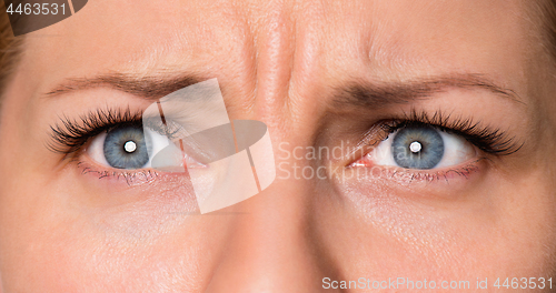 Image of Face woman with eyes and eyelashes