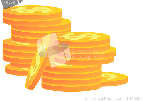 Image of Stacks of Gold Coins