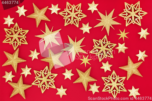 Image of Gold Star Christmas Background