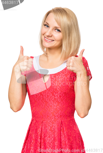 Image of Portrait woman on white background