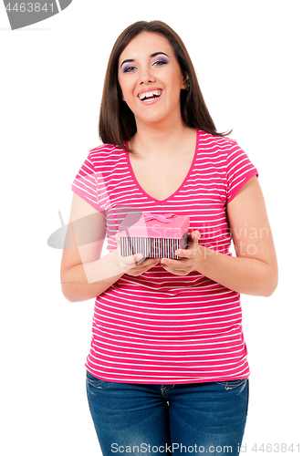 Image of Teen girl on white