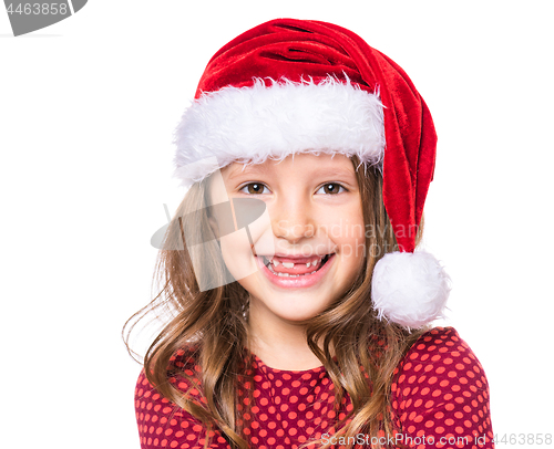 Image of Portrait of little Christmas girl