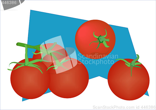 Image of Tomatoes on Blue