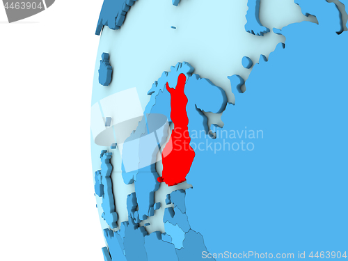 Image of Finland on blue globe