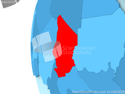 Image of Chad on blue globe