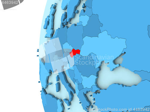 Image of Slovakia on blue globe