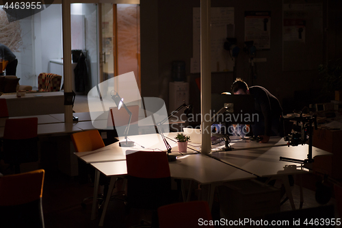 Image of Business Team At A Meeting at modern office building