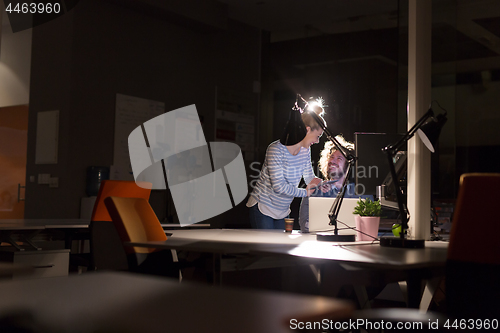 Image of young designers in the night office