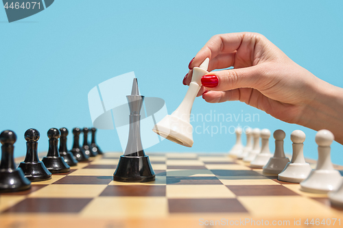 Image of The chess board and game concept of business ideas and competition.