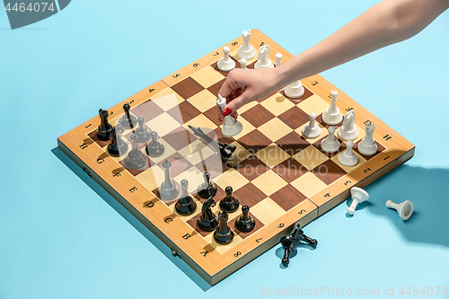 Image of The chess board and game concept of business ideas and competition.