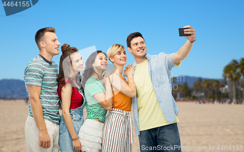 Image of friends taking selfie on venice beach